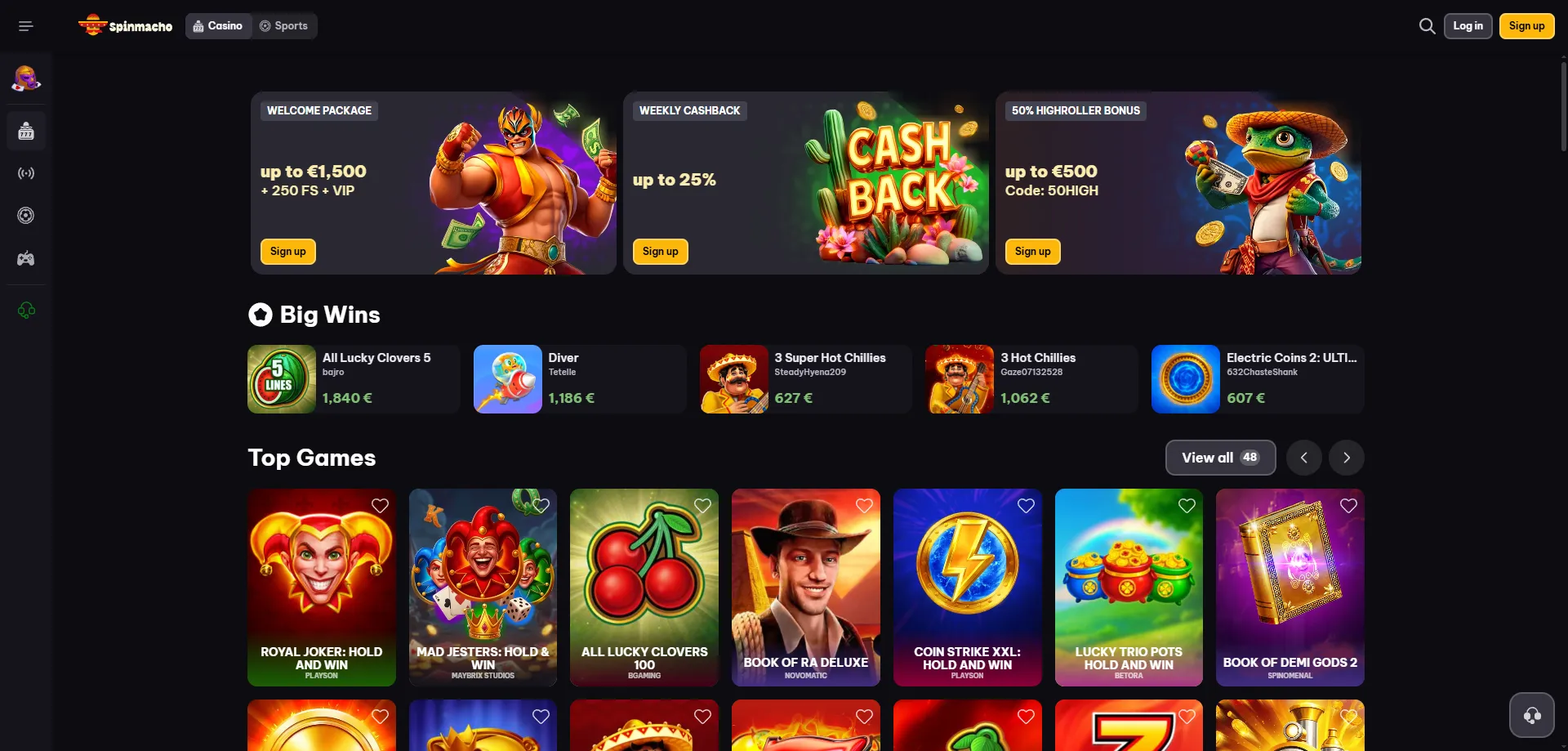spinmacho-slots1 SpinMacho Casino slot online migliori giochi Pragmatic Play